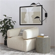 Teague Wood and Bone Accent Table in Black