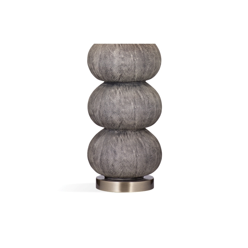 Jed Metal Table Lamp in Dark Gray and Cream
