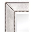 Beaded Wood Floor Mirror in Silver