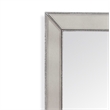 Beaded Wood Floor Mirror in Silver