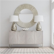 Bassett Mirror Perez Wall Mirror in Gray Fabric Rope
