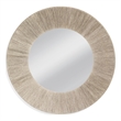 Bassett Mirror Perez Wall Mirror in Gray Fabric Rope
