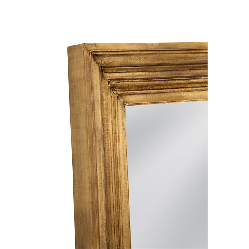 Dankworth Engineered Wood Wall Mirror in Brass Clad