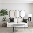 Oval Wall Mirror in Black Metal Frame by Bassett Mirror