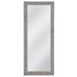 Newton Natural Bone Floor Mirror in Black Engineered Wood