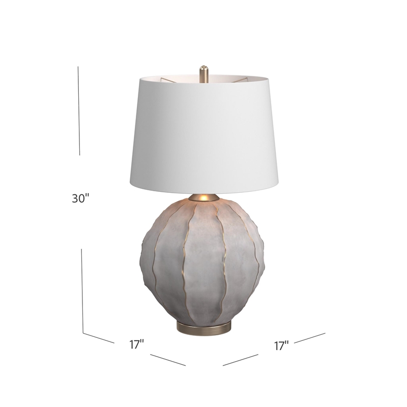 Annapurna Table Lamp in Gray Resin