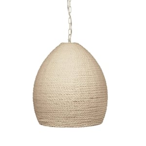 Darley Rope and Metal Pendant in Off White