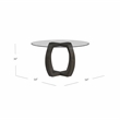 Kellan Wood and Glass Dining Table in Gray