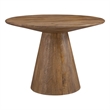 Raynor Brown Round Dining Table in Mango Wood and Resin