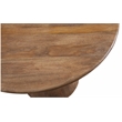 Raynor Brown Round Dining Table in Mango Wood and Resin