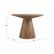 Raynor Brown Round Dining Table in Mango Wood and Resin