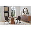 Raynor Brown Round Dining Table in Mango Wood and Resin