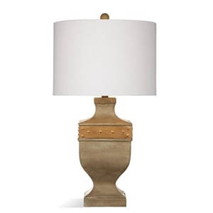 Bowery Resin Table Lamp in Tan