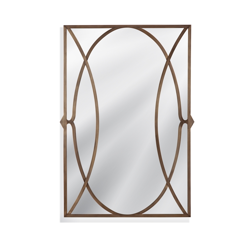 Lattice Wall Mirror in Bronze Finished Metal
