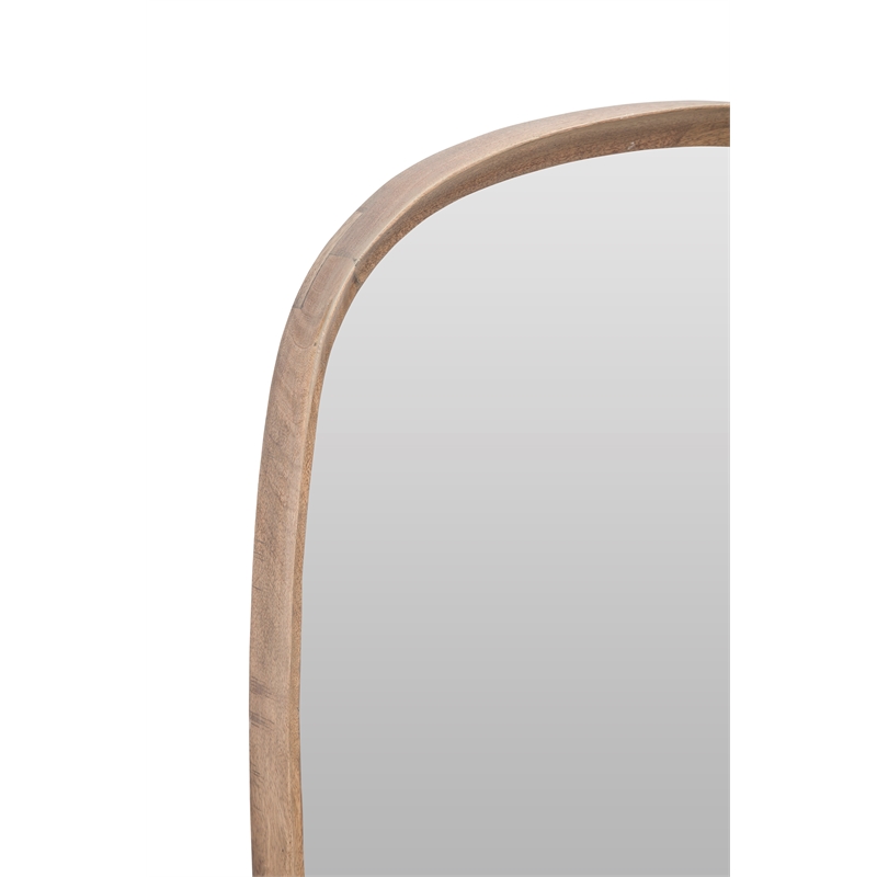 Priscott Wall Mirror in Natural Mango Wood