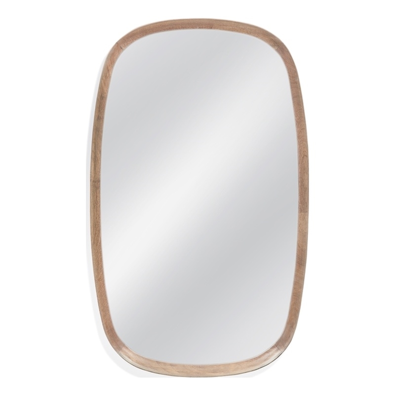 Priscott Wall Mirror in Natural Mango Wood