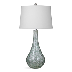 Bassett Mirror Berry Table Lamp in Green Glass