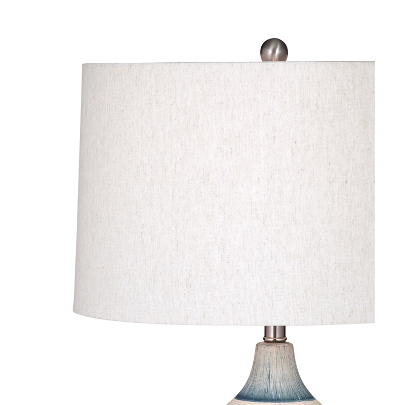 Hayes Table Lamp in Blue and Cream Ceramic