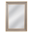 Doubled Wall Mirror in Antique Gold and Silverleaf Polyurethane