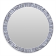 Radial Bone Wall Mirror in Blue Resin