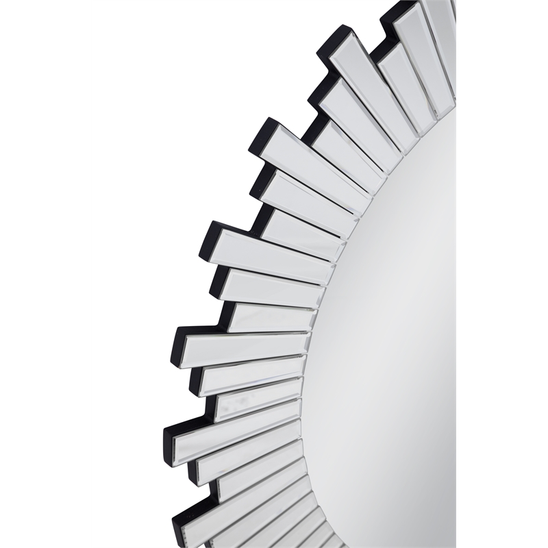 Bassett Mirror Monigold Round Engineered Wood Wall Mirror in Clear