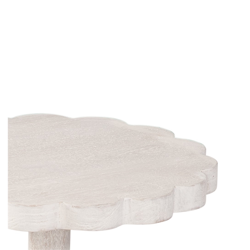 Keiran Accent Table in White Washed Wood
