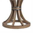 Bassett Mirror Sheffield Round Contemporary Wood Dining Table in Brown