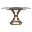 Bassett Mirror Sheffield Round Contemporary Wood Dining Table in Brown