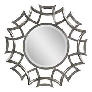 Bassett Mirror Orlando Modern Polyurethane Wall Mirror in Silver