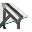 Ross End Table with X-Cross Base in Gray Metal