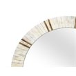 Bassett Mirror Clever Modern Bone & Resin Wall Mirror in Cream and Brass