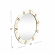 Bassett Mirror Clever Modern Bone & Resin Wall Mirror in Cream and Brass
