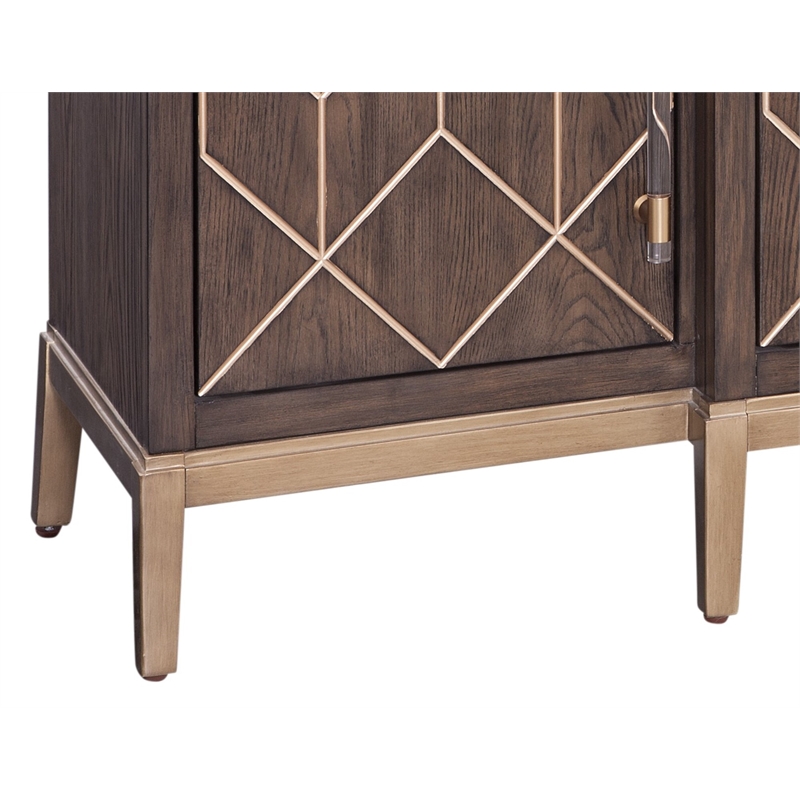 Perrine Brown Oak Server in Natural Wood