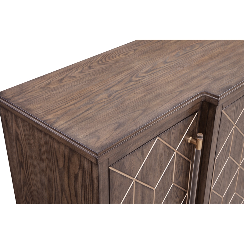 Perrine Brown Oak Server in Natural Wood