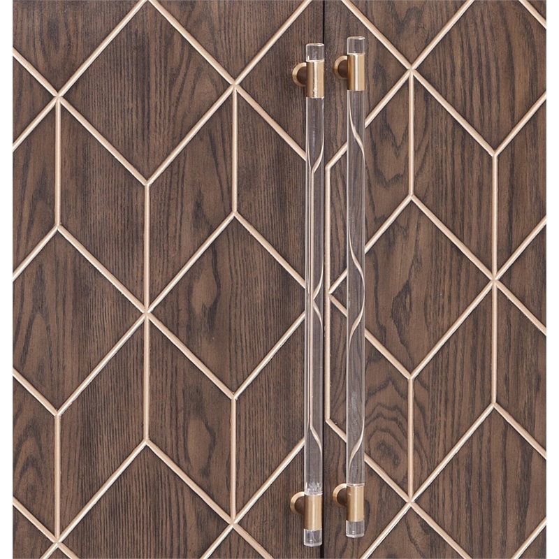 Perrine Brown Oak Server in Natural Wood