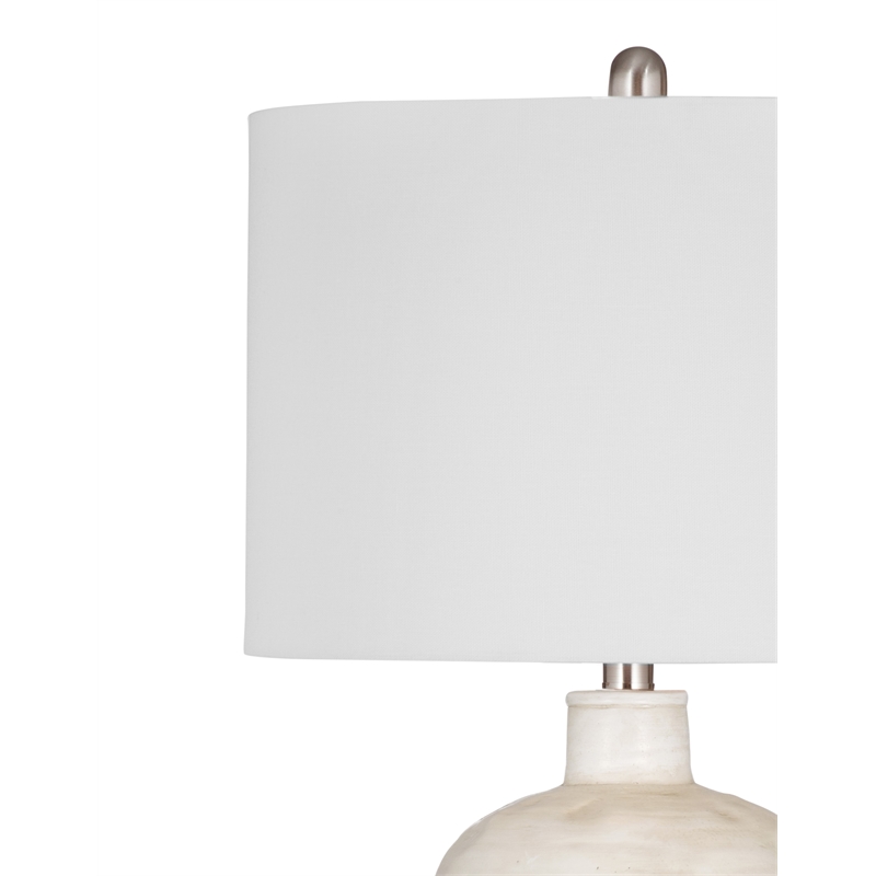 Lucy Table Lamp in Pale Blue and Dusty White Resin