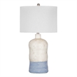 Lucy Table Lamp in Pale Blue and Dusty White Resin