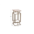 Audrey Antique Brass Accent Table with Italian Marble Top