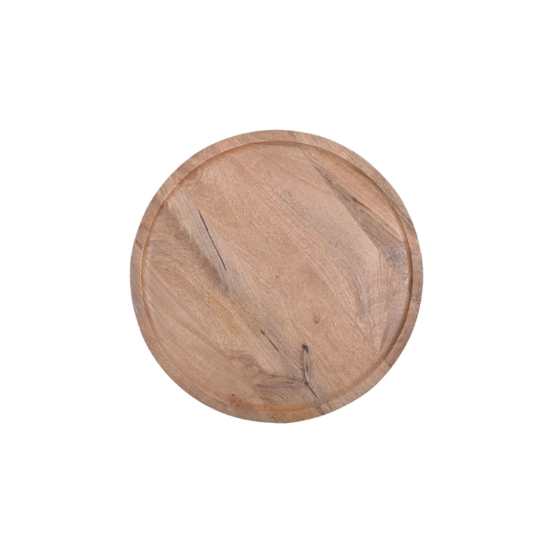 Blair Natural Mango Wood Round End Table