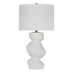 Helen Contemporary Table Lamp in Matte White Resin