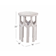 Lloyd White Accent Table in White Washed Mango Wood