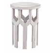 Lloyd White Accent Table in White Washed Mango Wood