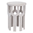 Lloyd White Accent Table in White Washed Mango Wood