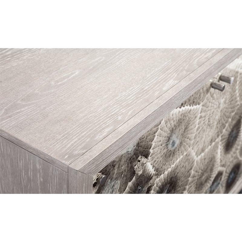 Peninsula Ridge Bar Cabinet in Gray Wood