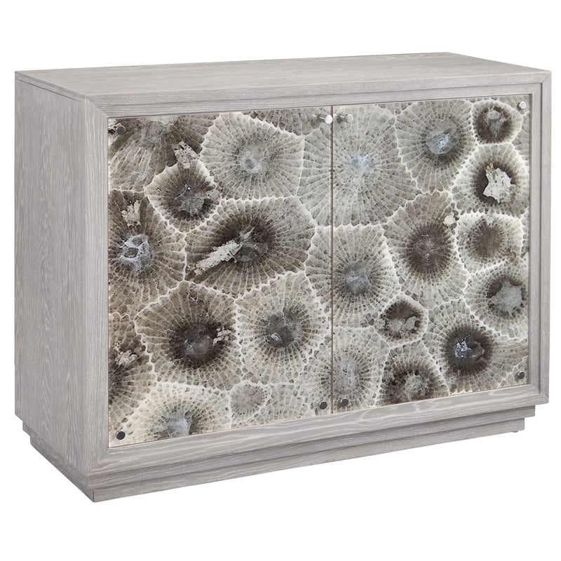 Peninsula Ridge Bar Cabinet in Gray Wood