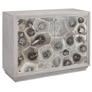 Peninsula Ridge Bar Cabinet in Gray Wood