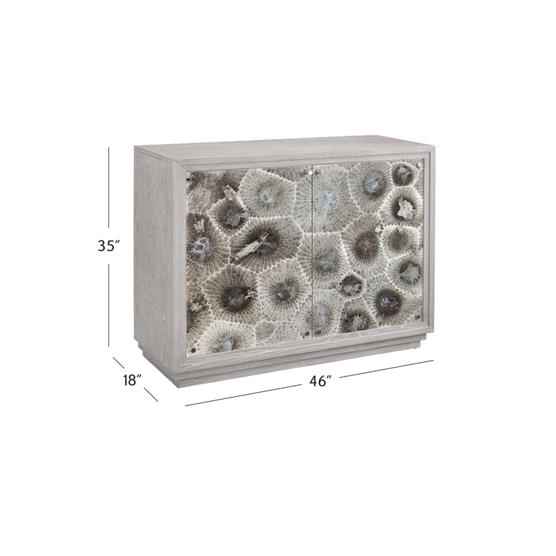 Peninsula Ridge Bar Cabinet in Gray Wood