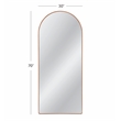 Bassett Mirror Holly Modern Arched Floor Mirror in Brown