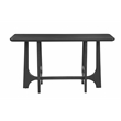 Dunnigan Modern Black Console Table in Matte Black Wood