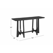 Dunnigan Modern Black Console Table in Matte Black Wood